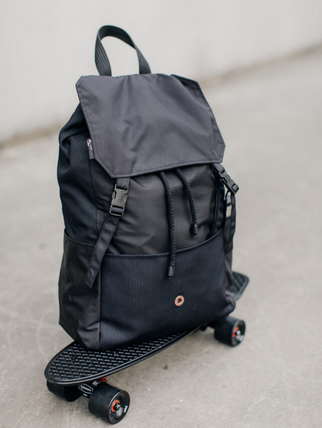 backpack COLLAGE BLACK comfortable black, unisex, original, handmade in poland