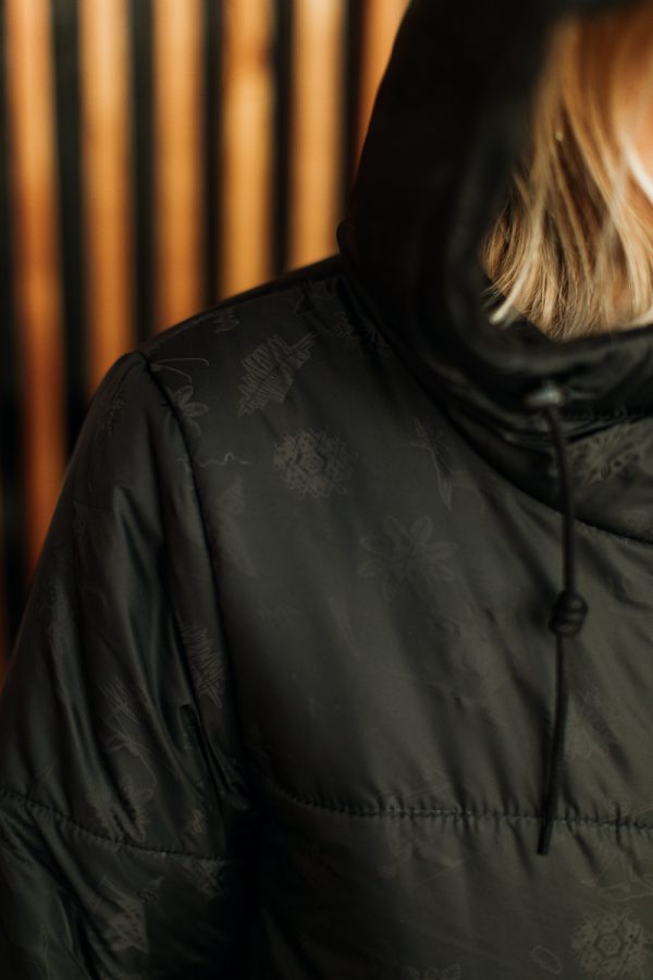 kurtka Śnieżka pikowana duża czarna ciepła kurtka damska, zimowa, szyta ręcznie w Polsce
